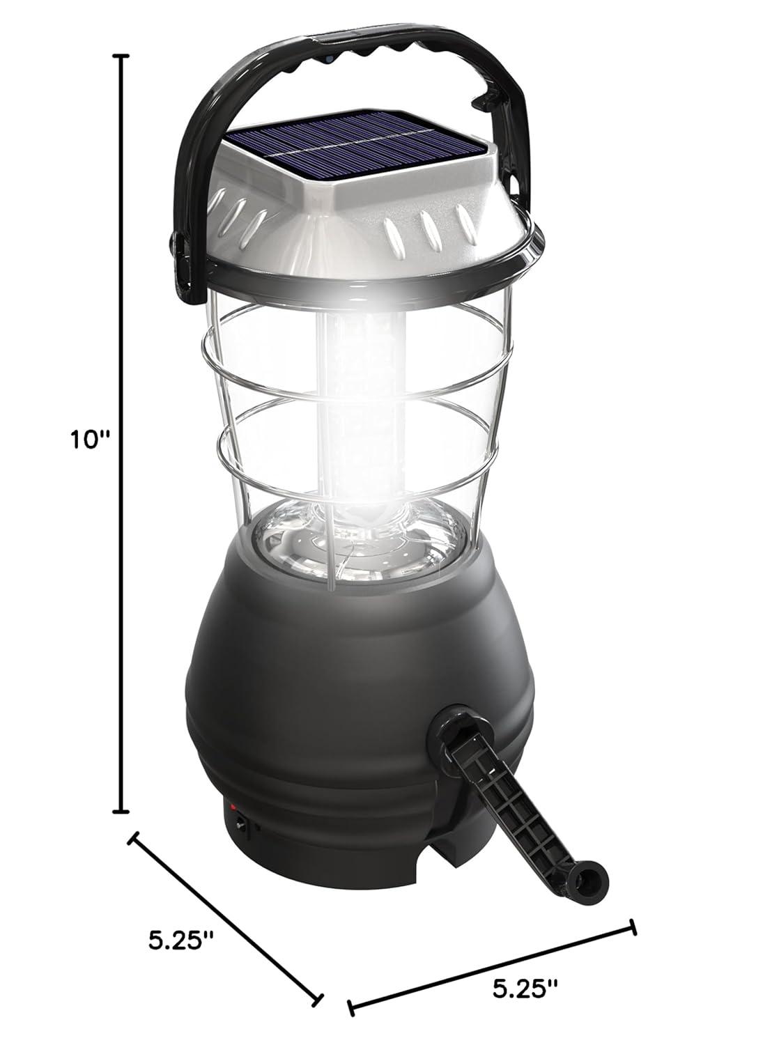 Whetstone Whetstone Rechargeable Lantern or Battery-Operated LED Light for Camping - Solar Powered Lantern