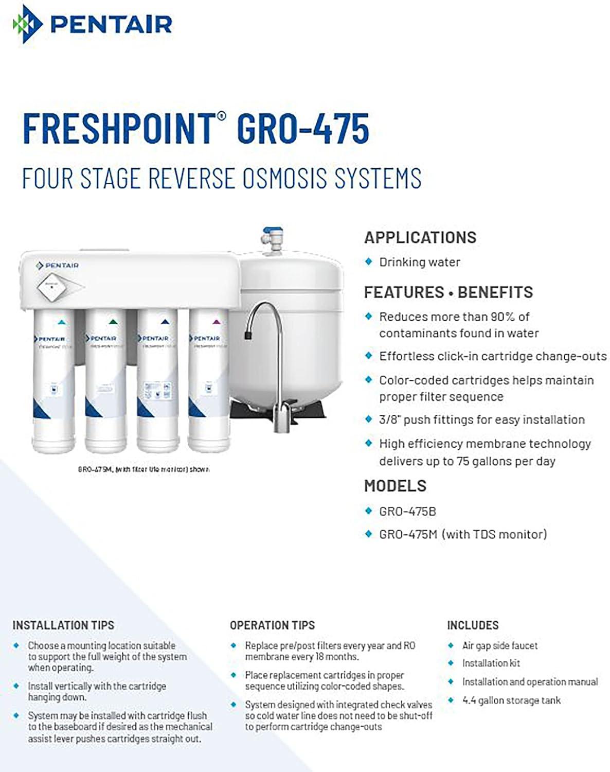FreshPoint 4-Stage Reverse Osmosis Under Sink Water Filtration System