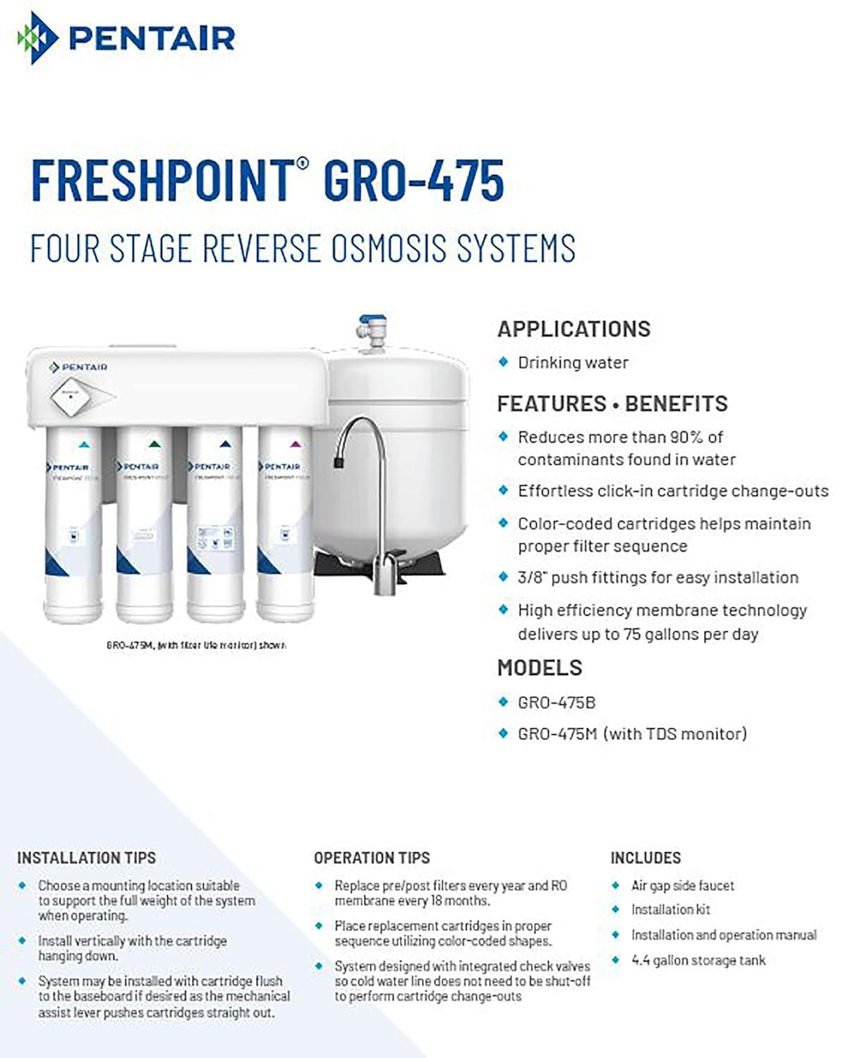 FreshPoint 4-Stage Reverse Osmosis Under Sink Water Filtration System