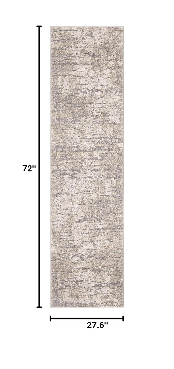 Spirit 100 SPR126 Power Loomed Indoor Runner Rug - Taupe/Ivory - 2'x6' - Safavieh