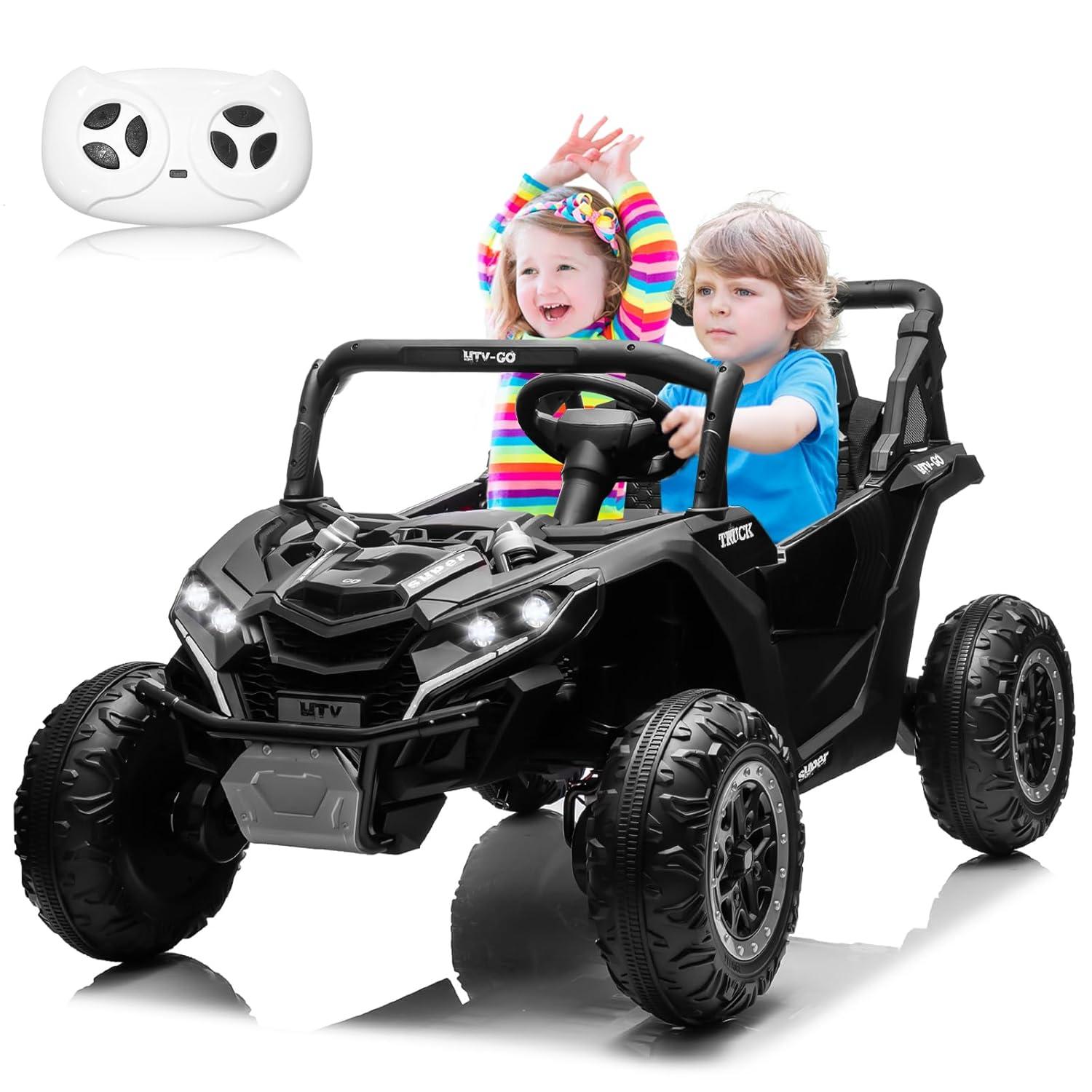 Anrli 24V 4WD Kids Electric UTV w/ Remote Control, Large Seat & 3 Speeds (Ages 3-8)