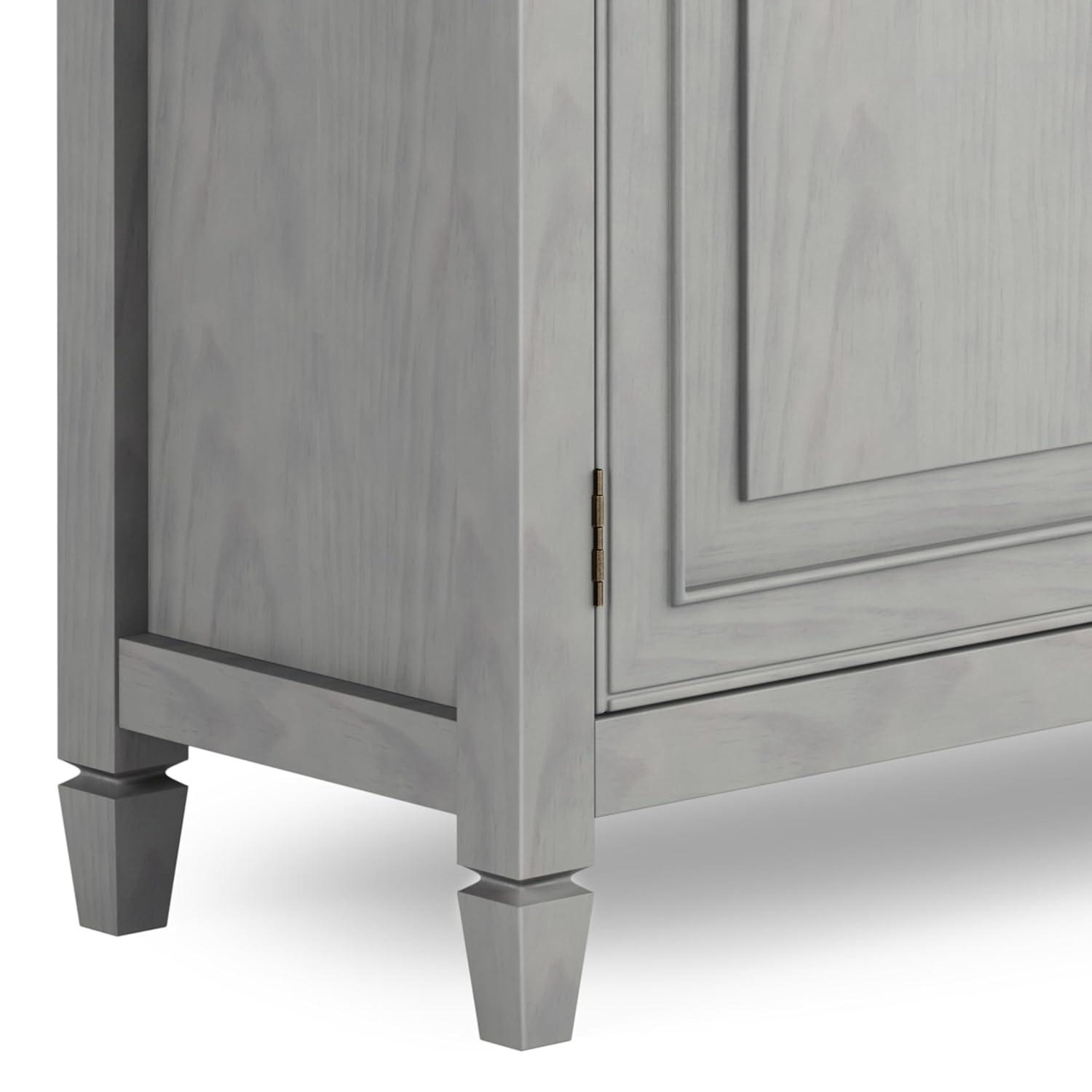 Simpli Home Connaught 40"W Solid Wood 2-Shelf Entryway Storage Cabinet with 2 Storage Drawers