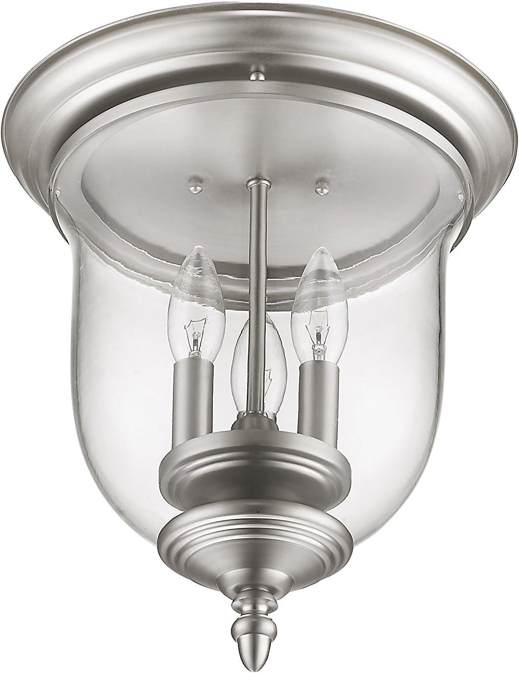 Livex Lighting Legacy 3 - Light Flush Mount in  Brushed Nickel