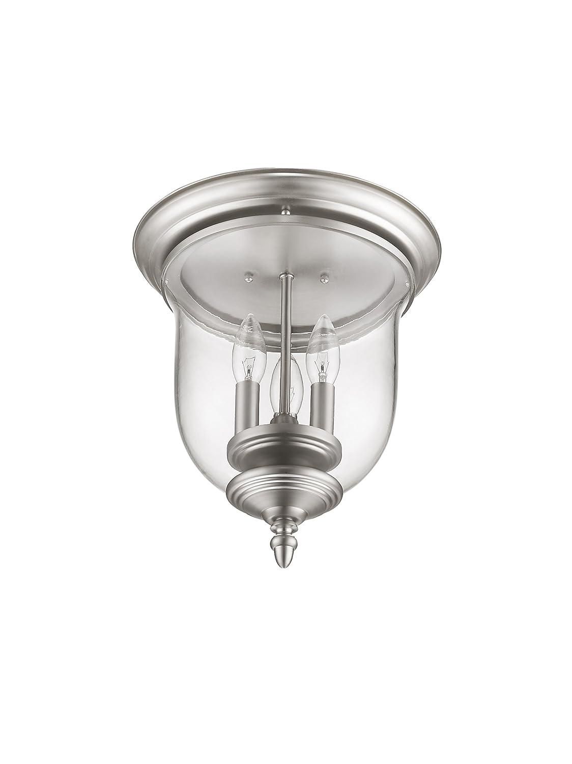 Livex Lighting Legacy 3 - Light Flush Mount in  Brushed Nickel