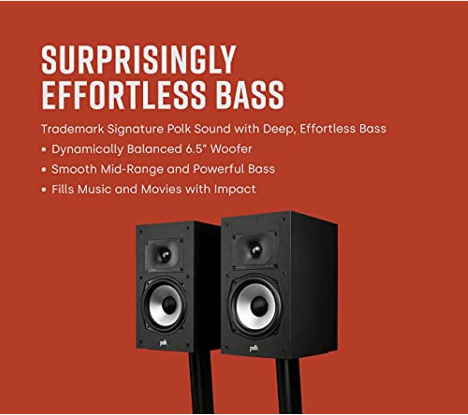 Polk Audio Monitor XT20 High-Resolution Bookshelf Speakers - Pair