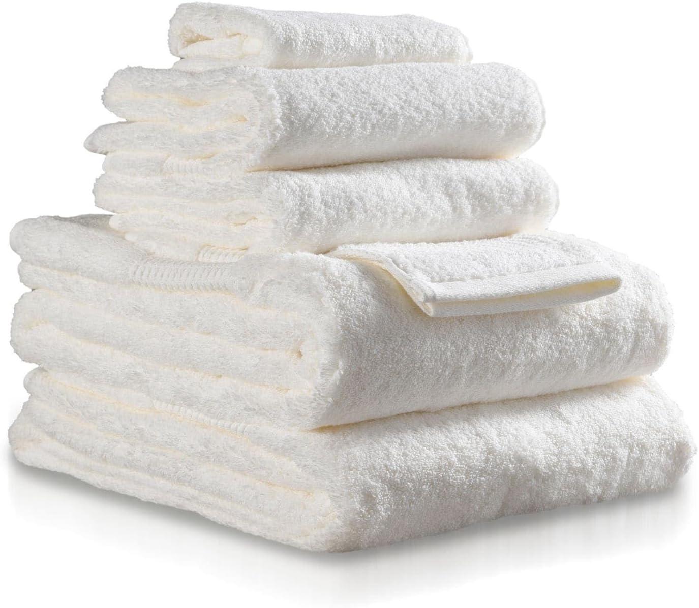 Delilah Home 100% Organic Cotton Towels, 6 piece set (2pcs 13x13,  2pcs 16x30, 2 pcs 30x54)