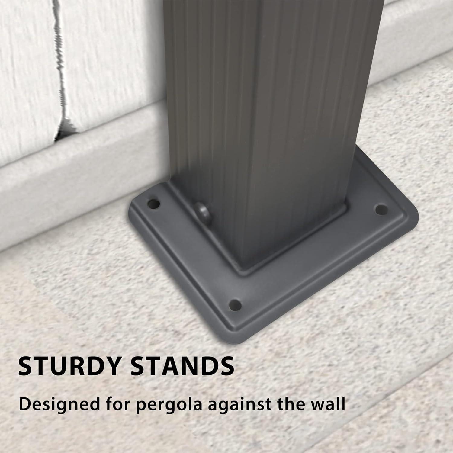 Purple Leaf 13 Ft. W X 9.5 Ft. D Aluminum Pergola with Canopy