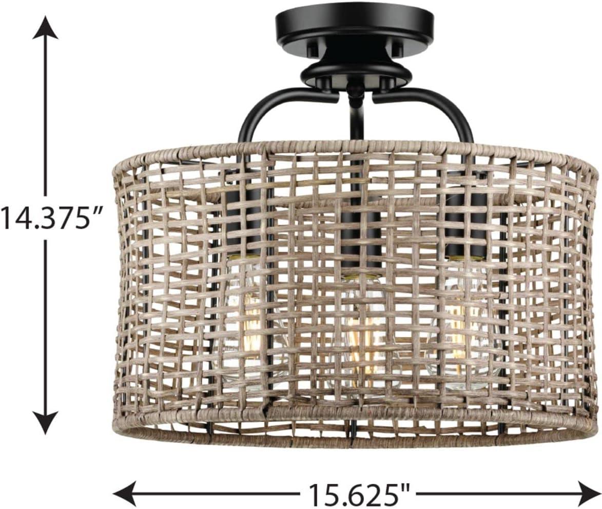 P350183-031-Progress Lighting-Lavelle - 3 Light Convertible Semi-Flush Mount