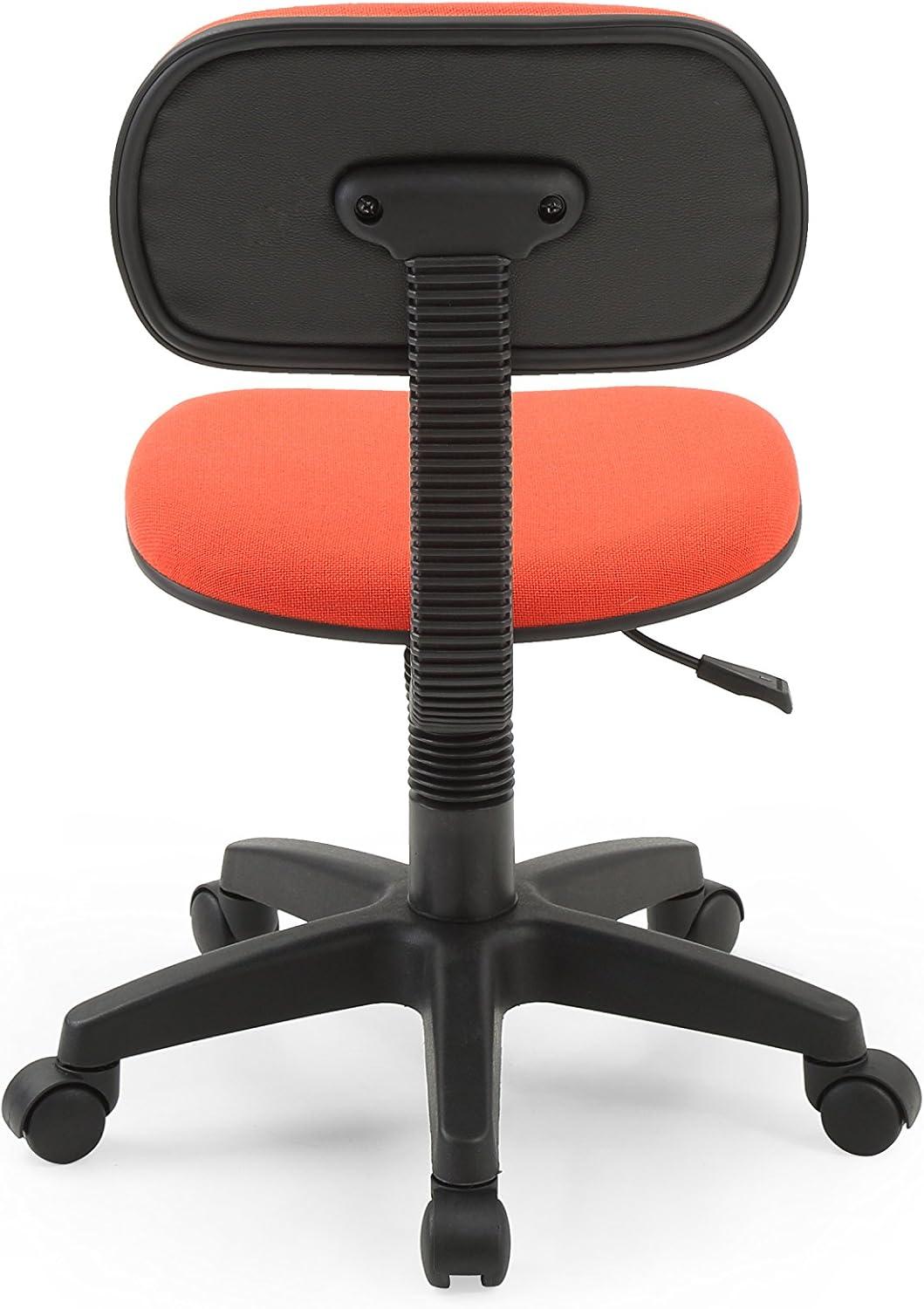 Hodedah Task Chair with Swivel & Adjustable Height, 100 lb. Capacity, Red