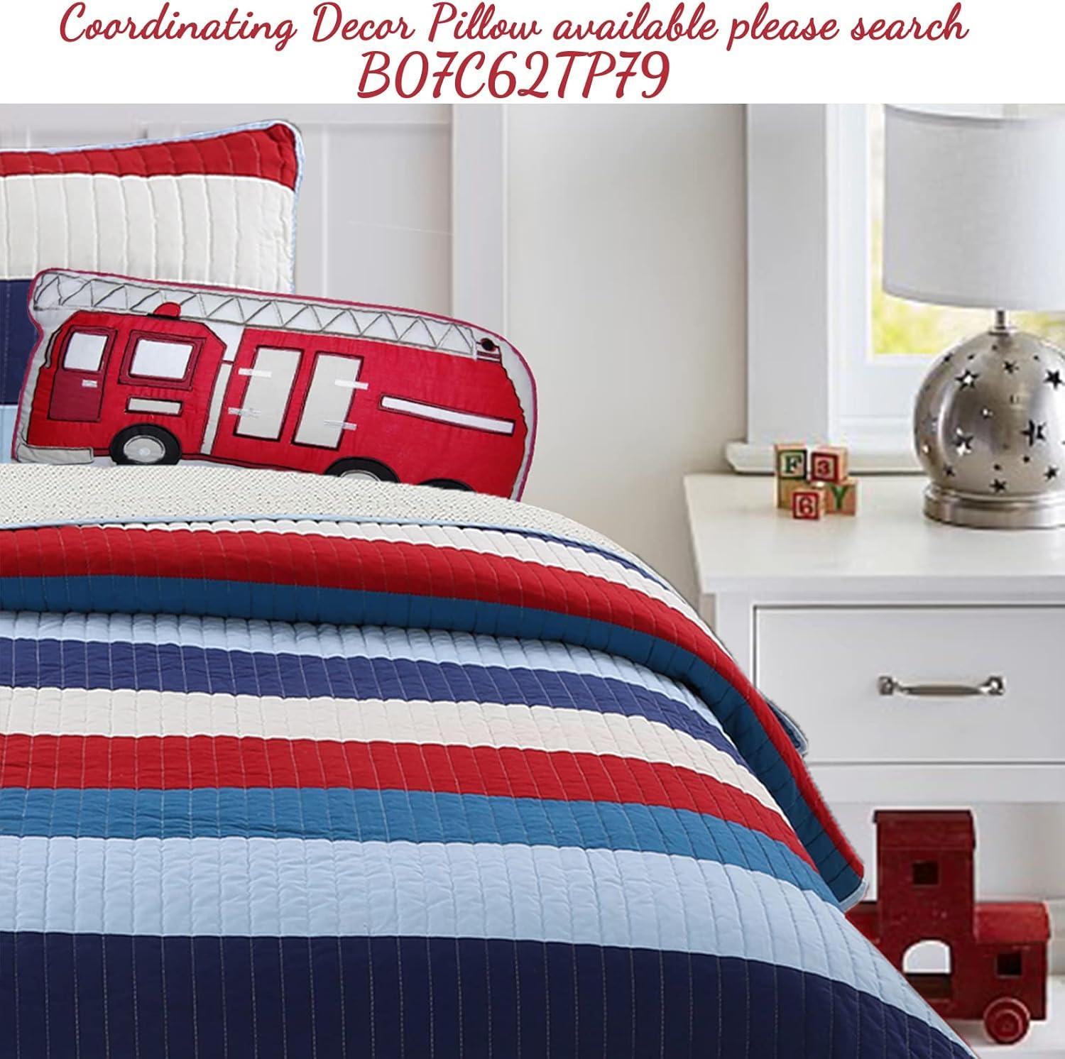 Cozy Line Home Fashion Williamsburg Cotton Striped Quilt Set