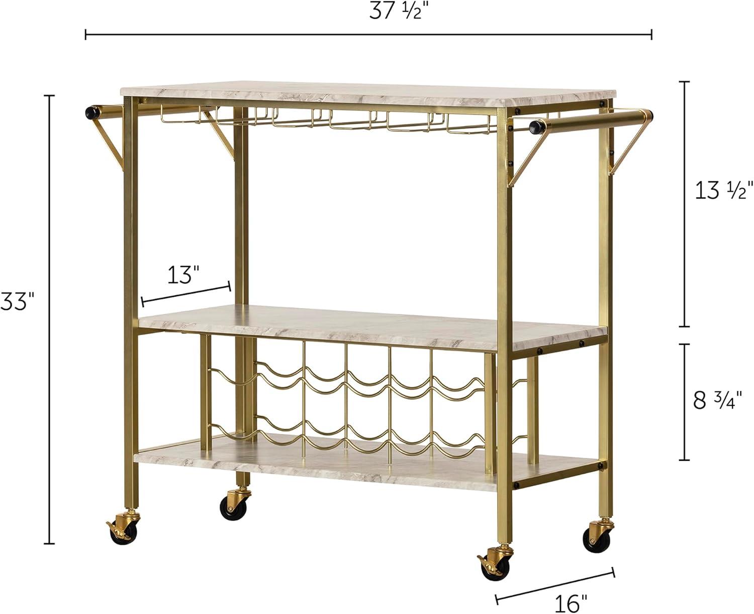 Maliza Metal Bar Cart