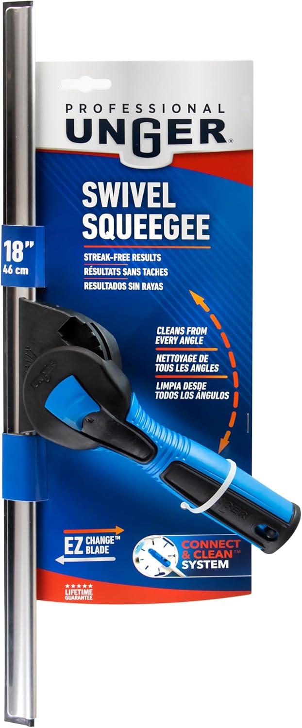 18-Inch Swivel Window Squeegee with Poly Blade