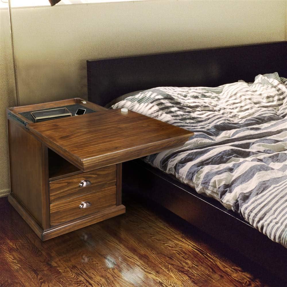 Lincoln Nightstand with Concealed Compartment, Concealment Furniture - Mocha