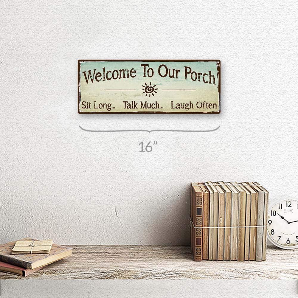 Welcome to Our Porch Metal Sign