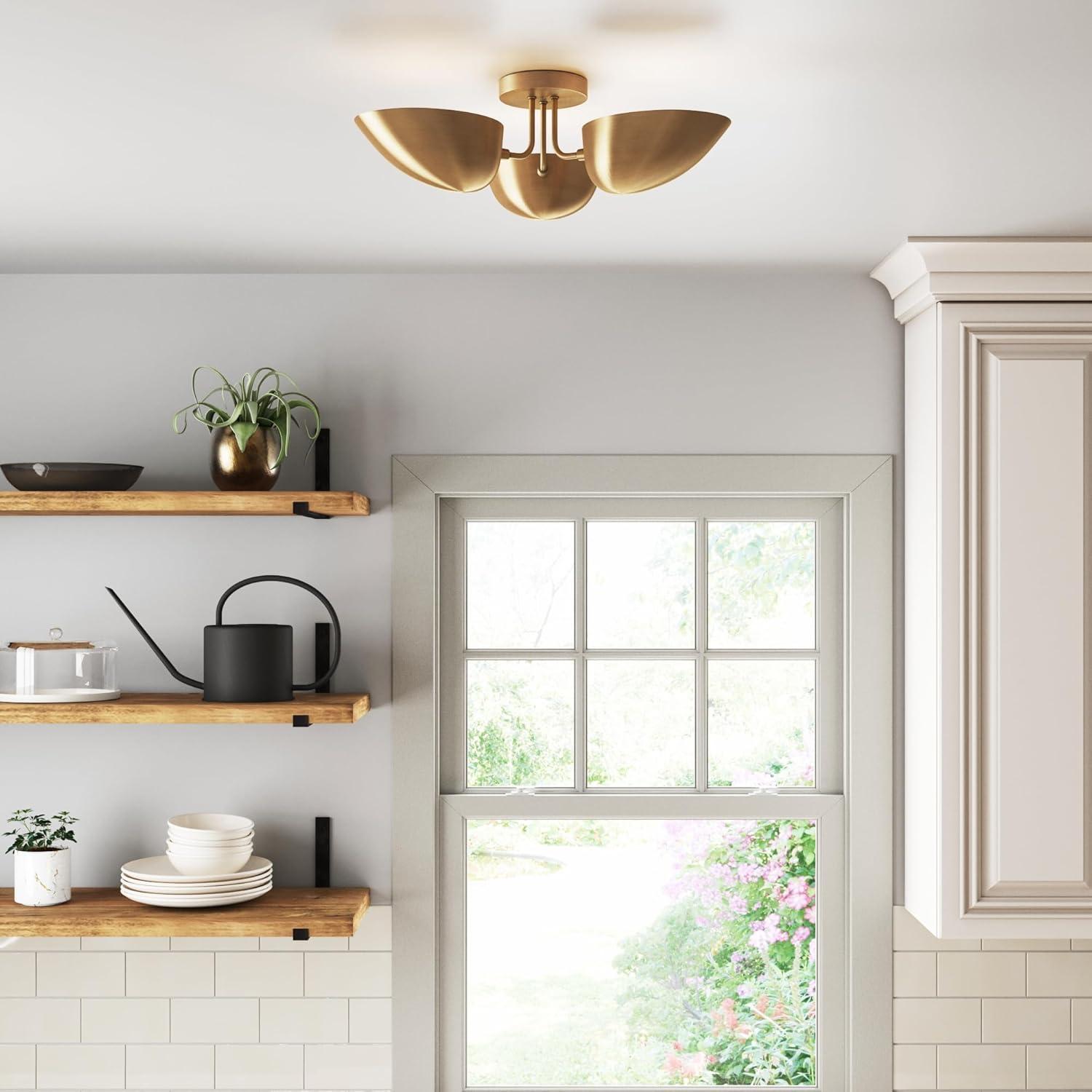 Nathan James Argo Flush Mount Gold