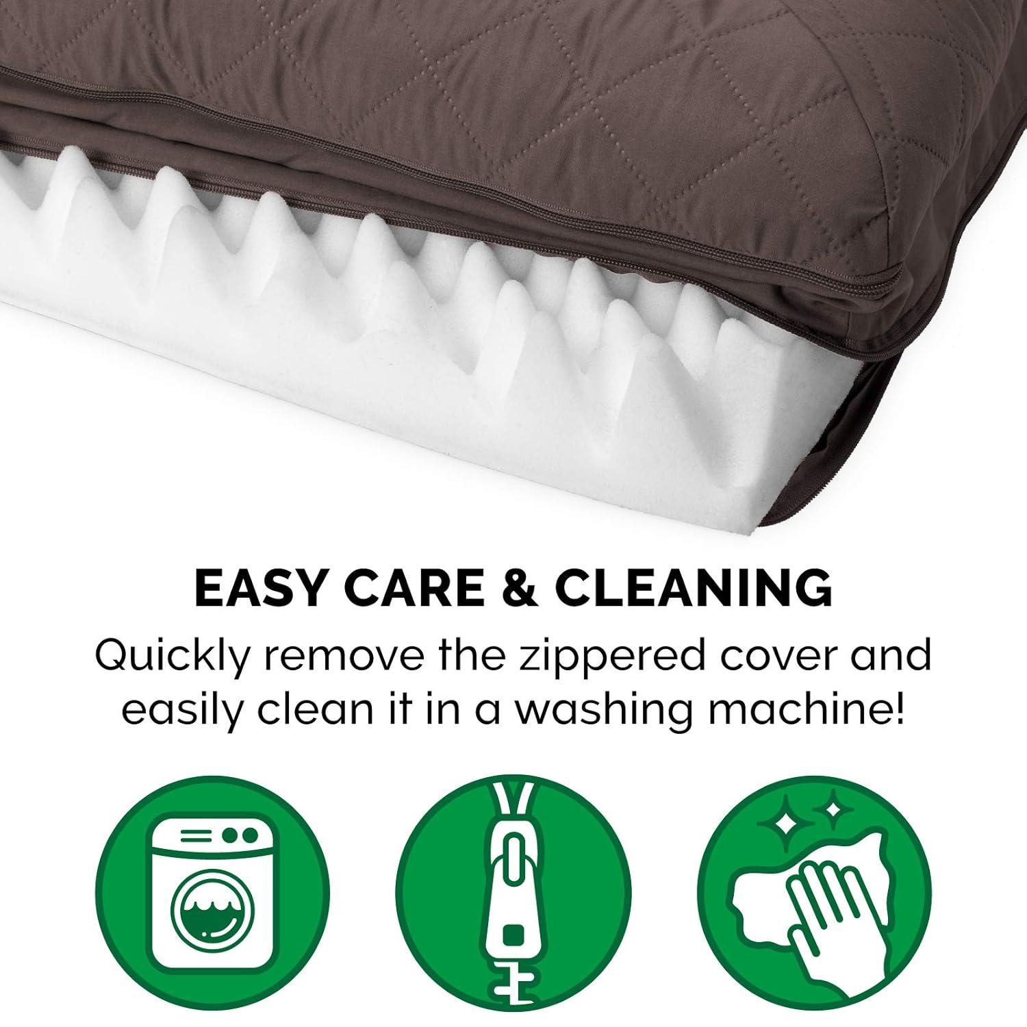 FurHaven Quilted Orthopedic Bolster Sofa Pet Bed