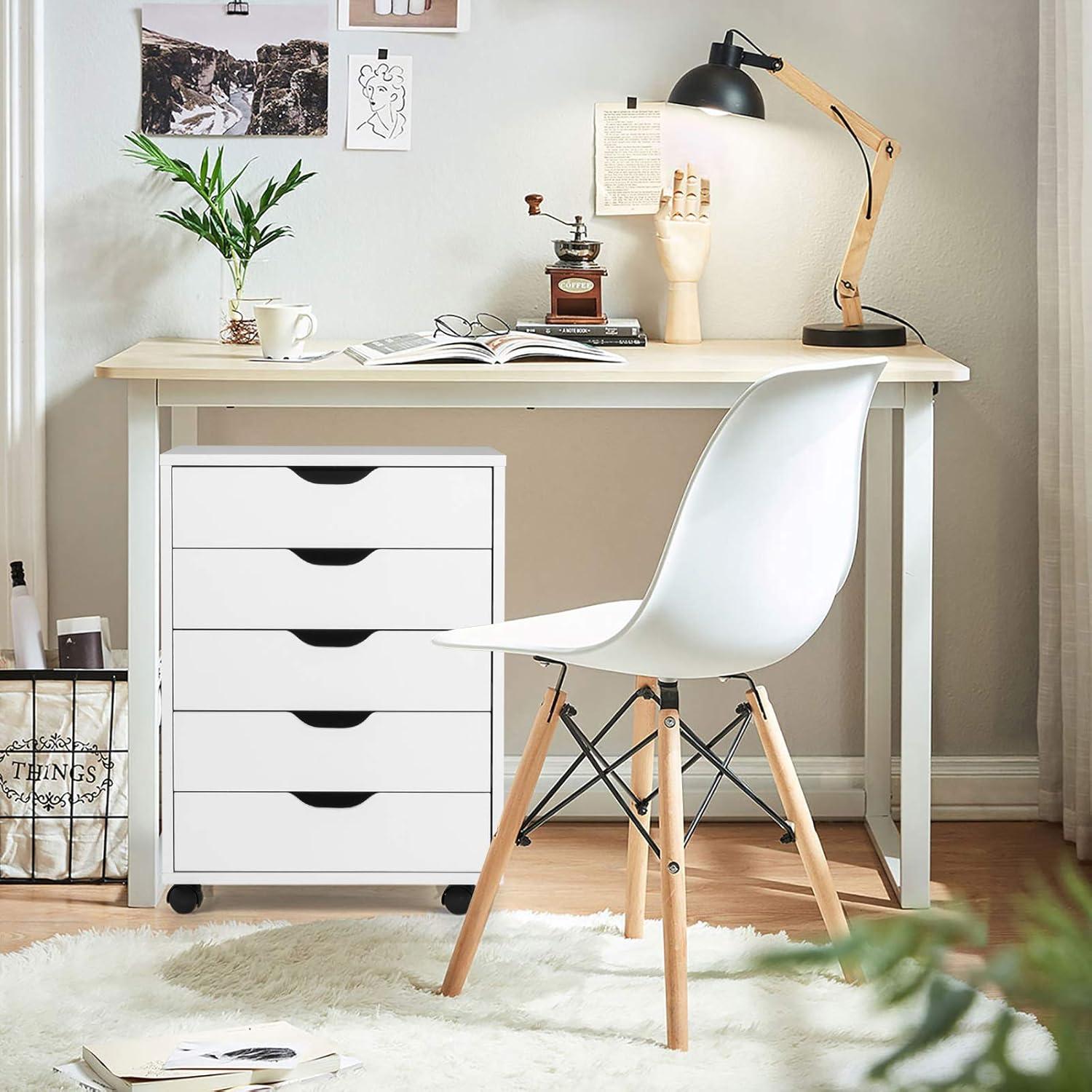 Winsome White 5-Drawer Versatile Storage Cabinet for Home Office