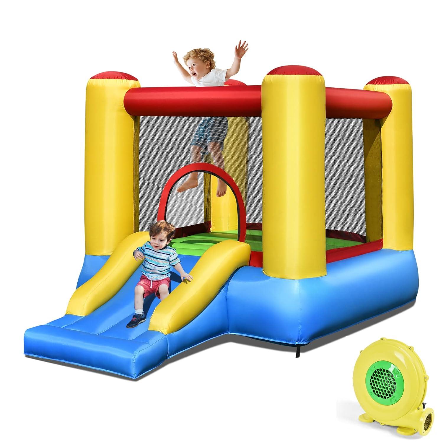 Costway Inflatable Bounce Castle Kids Jumping Bouncer Indoor Outdoor Blower Excluded