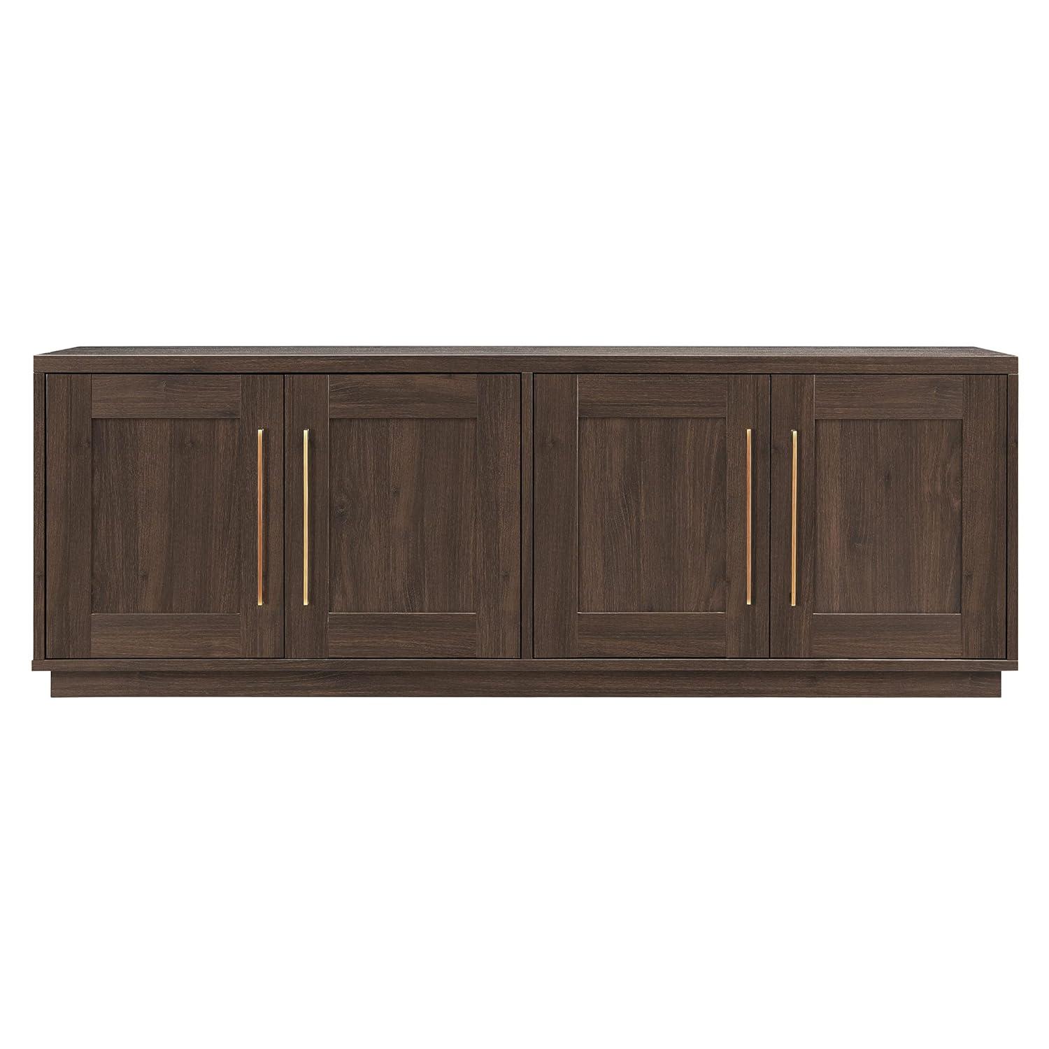 Evelyn&Zoe Tillman Rectangular TV Stand for TV's up to 75", Alder Brown