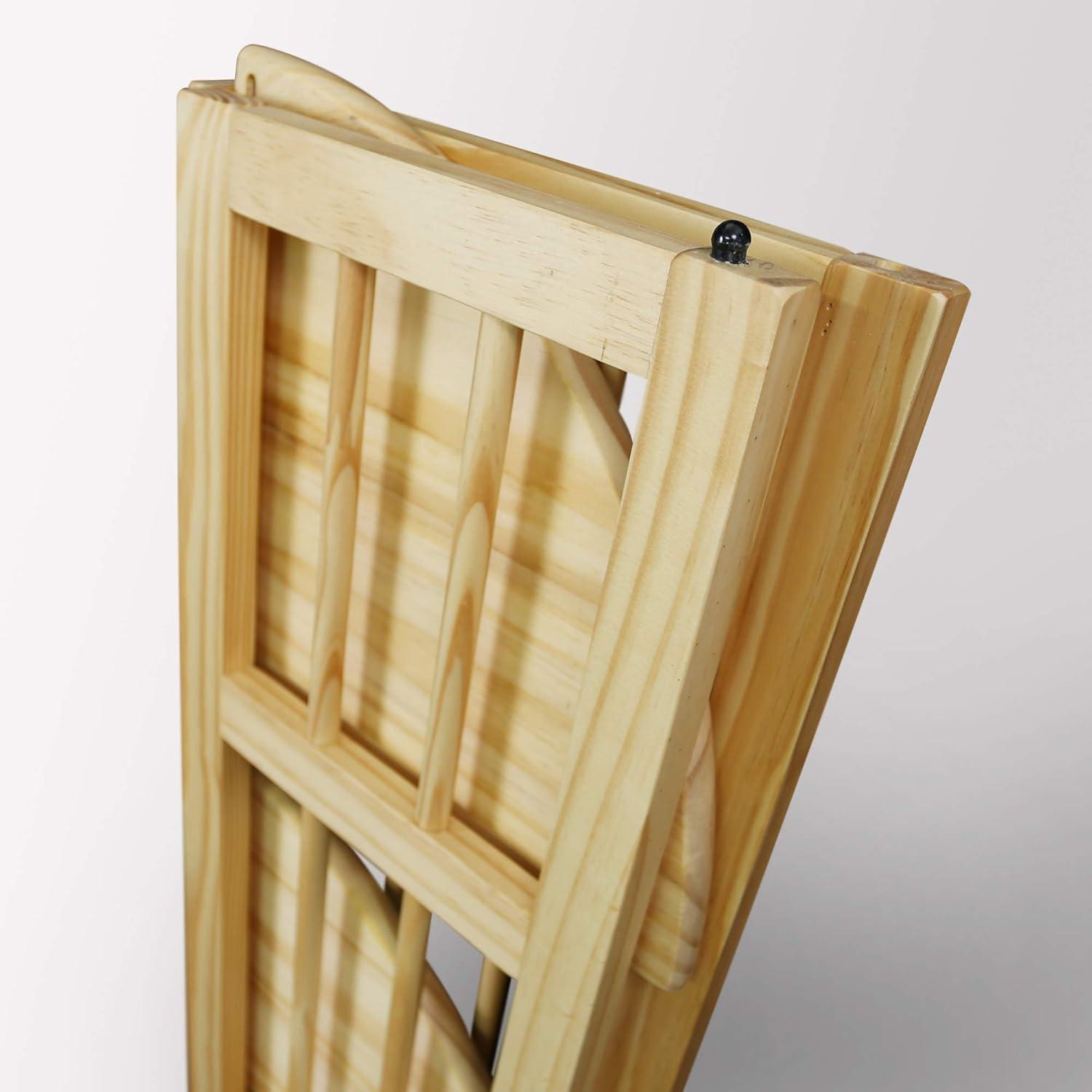 Casual Home 4-Shelf Corner Folding Bookcase-Color:Natural