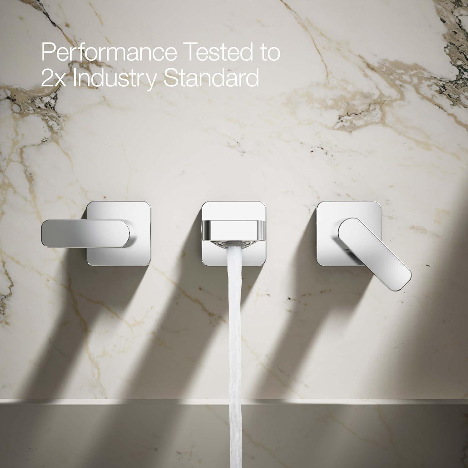 Parallel Wall-Mount Bathroom Sink Faucet Trim
