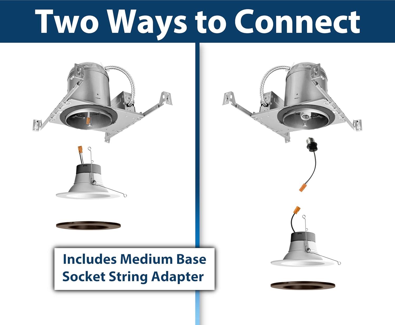 6'' Dimmable Air-Tight IC Rated LED Retrofit Recessed Lighting Kit