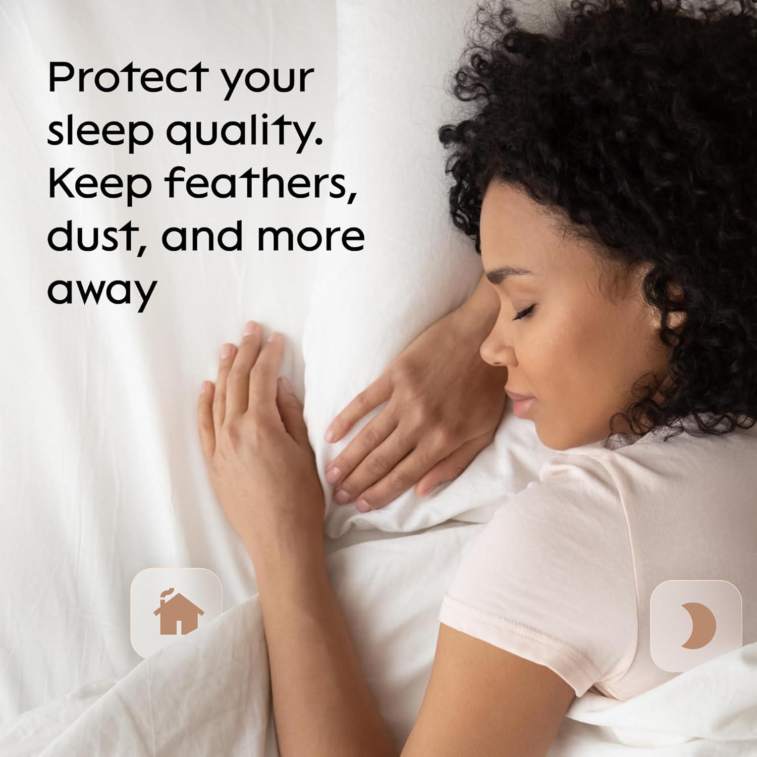 Niagara Sleep Solution Super Soft Bamboo Cooling Pillow Protectors Queen 2 PackPair Zippered Case, Guaranteed Noiseless Pad, Ultra Plush Absorbent Encasement (Queen 2 Pack 20x30)