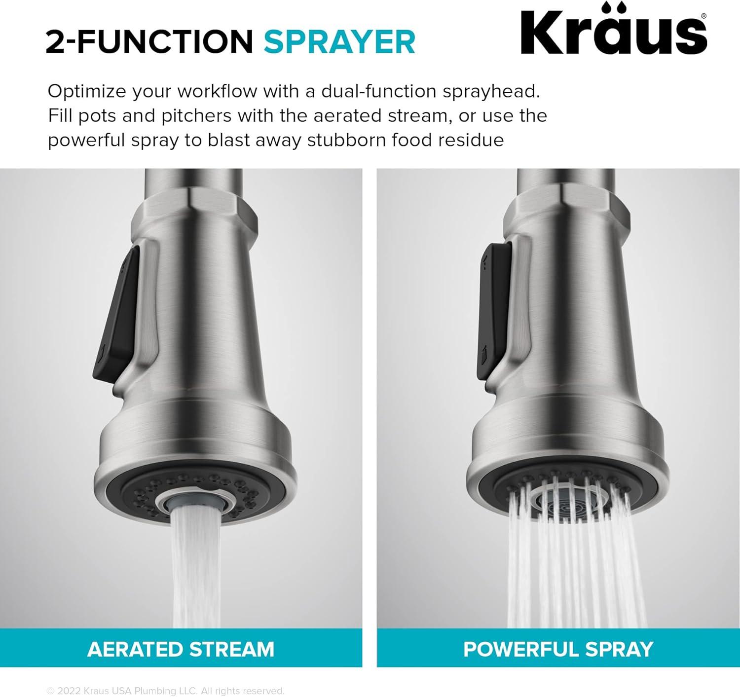 KRAUS Allyn Industrial Pull-Down Single Handle Kitchen Faucet