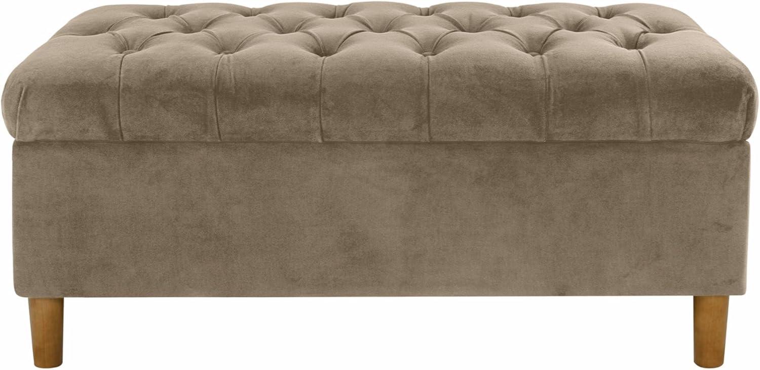 Velvet Upholstered Storage Bench