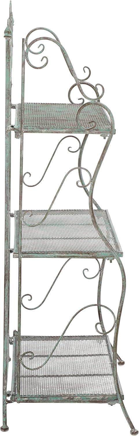 Torus 3-Tier Shelf - Indoor/Outdoor - PAT5022 - Antique Dark Green - Safavieh