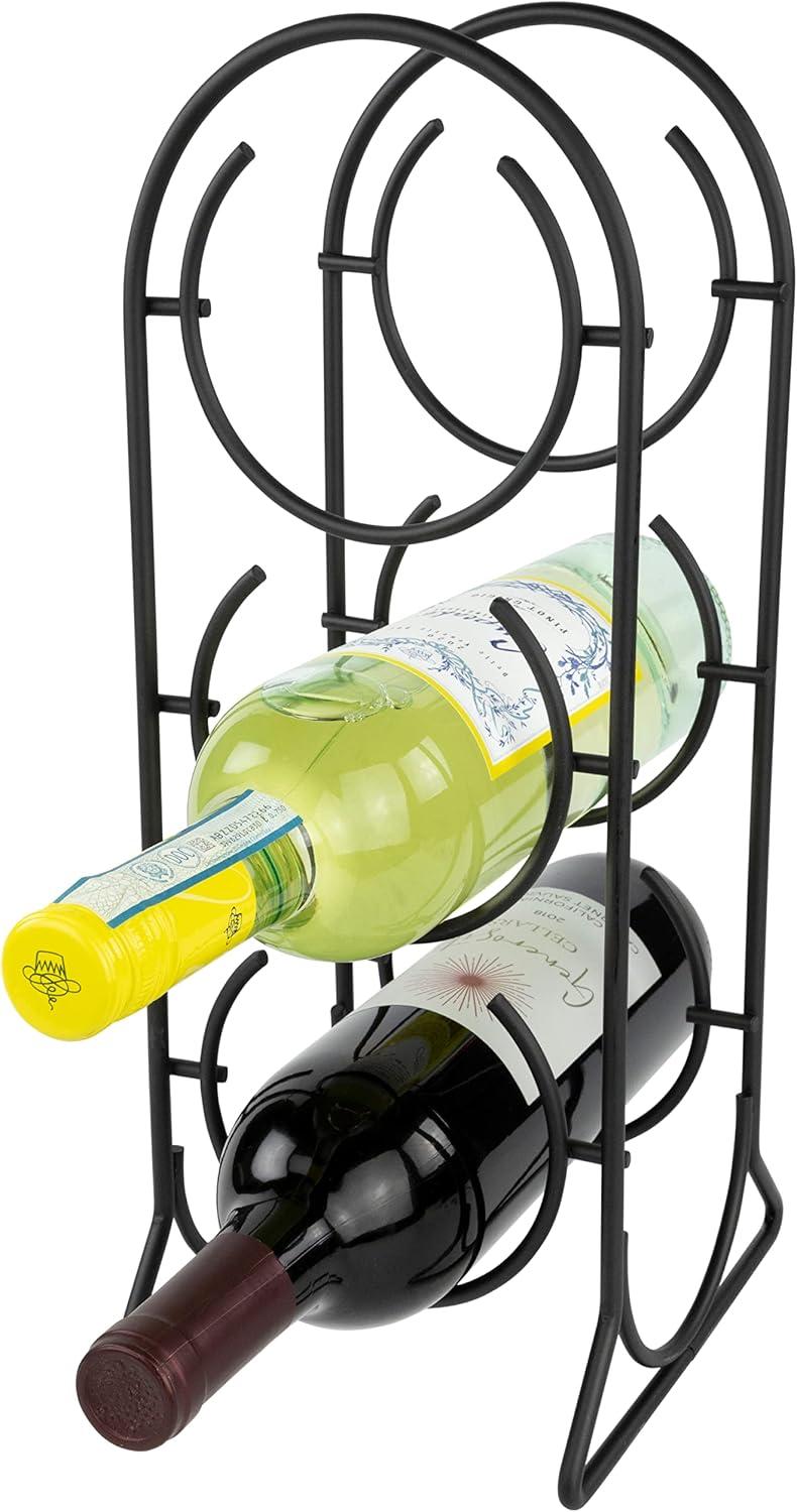 Spectrum Diversified Horseshoe Wine Rack, 3 Bottle, Black