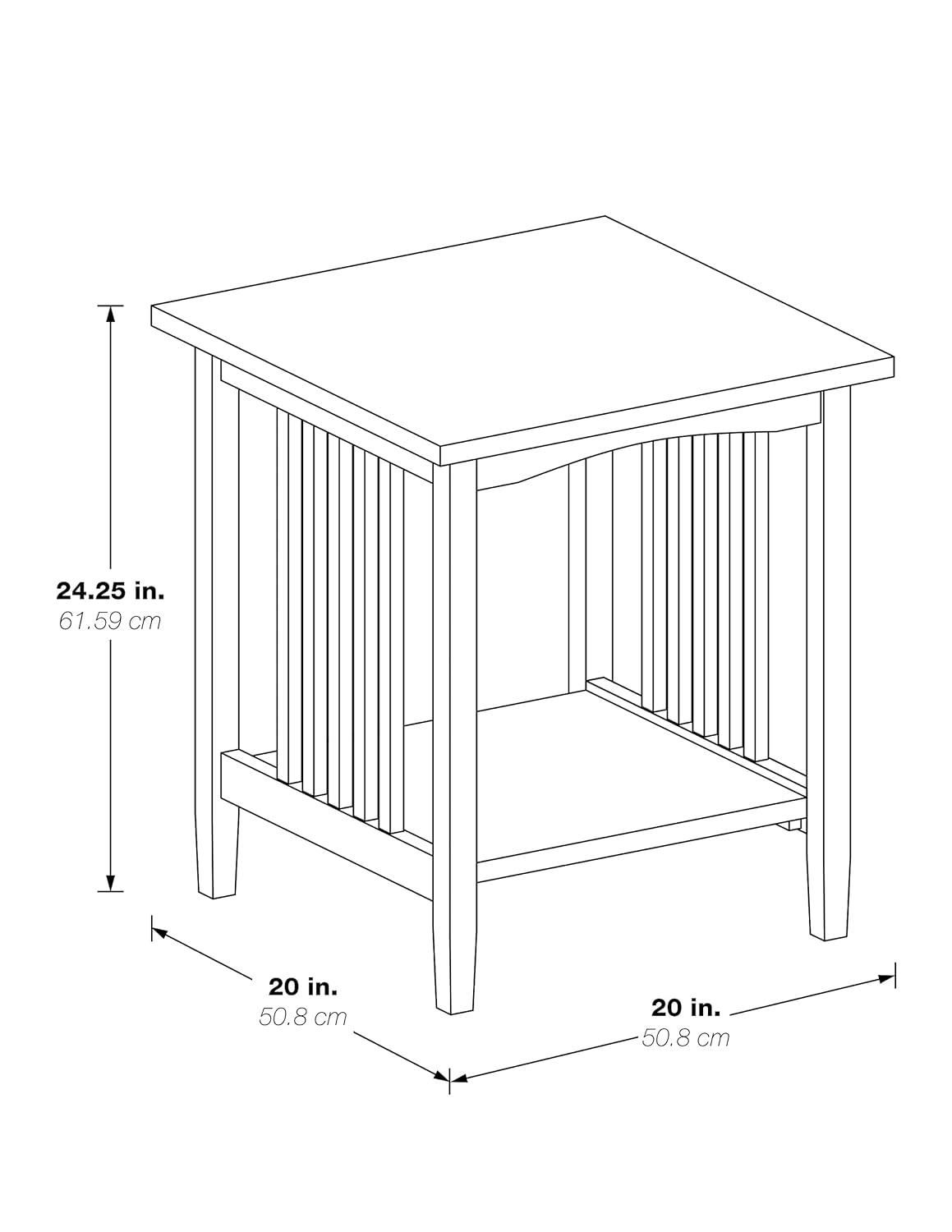 Sierra Side Table Engineered Wood in White Finish