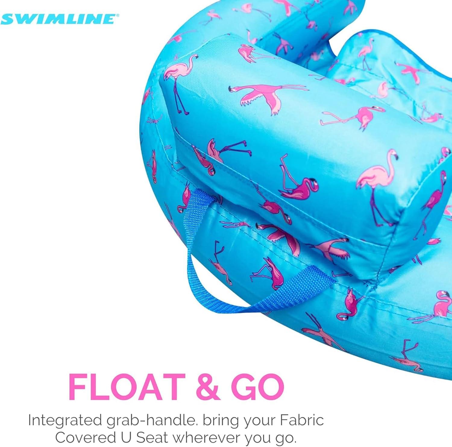 Swimline Flamingo Fabric Covered Floating U-Seat Pool Chair Float - 32"