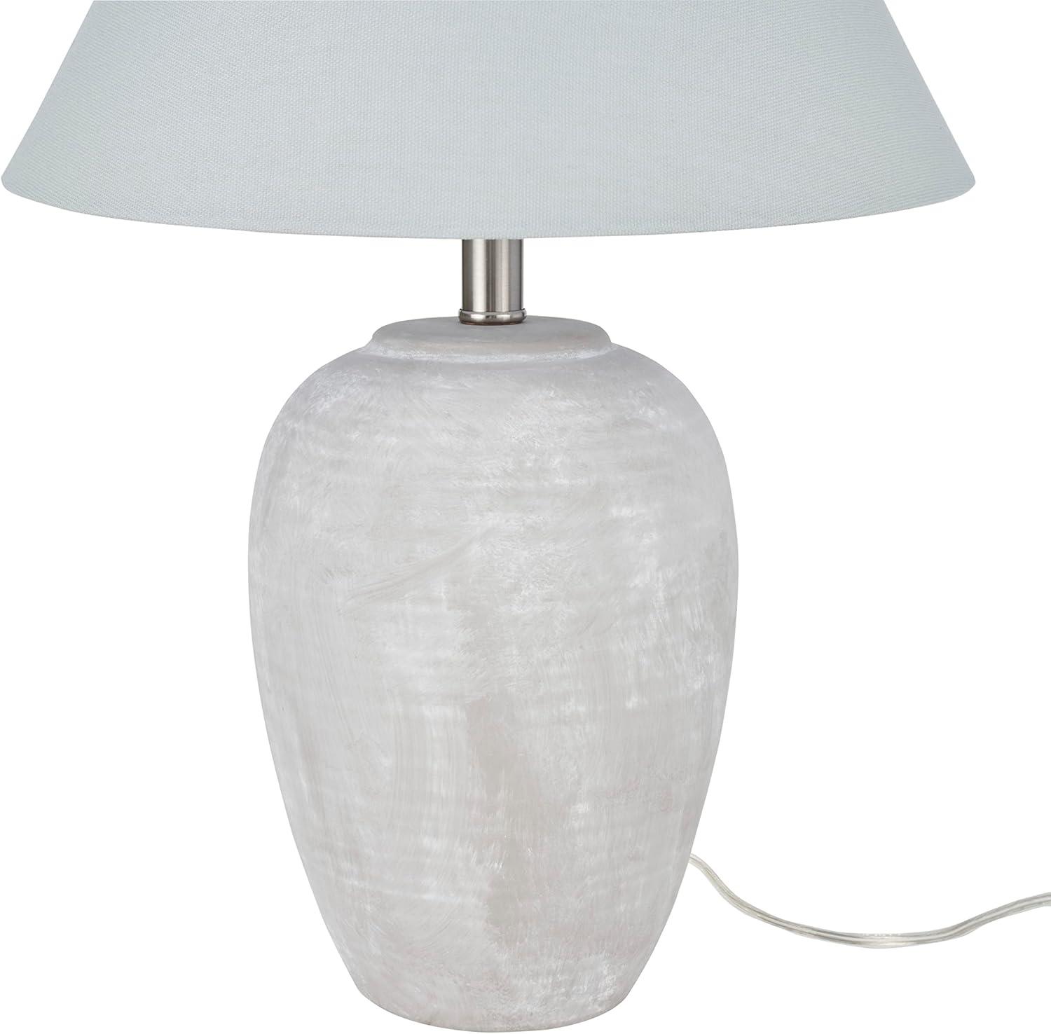 23" Unglazed Ceramic Jar Table Lamp - Nourison