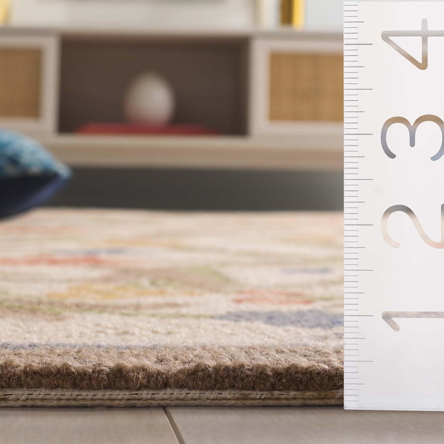 SAFAVIEH Chelsea Baxter Bordered Wool Area Rug, Ivory, 10' x 14'