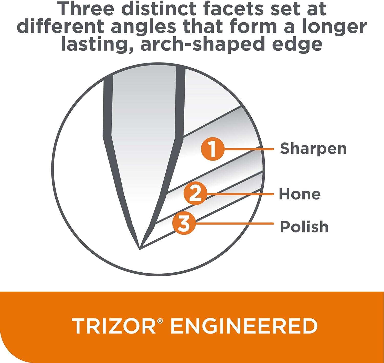 Chef'sChoice 3 Stage White Hybrid Knife Sharpener for 20 Degree Straight Edge and Serrated Knives