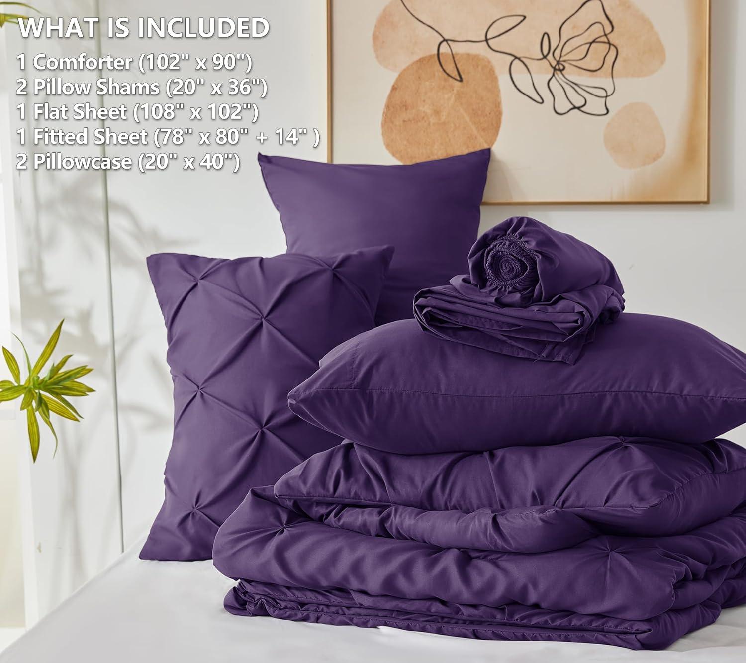 Comforter Set Purple - 7 Piece - King