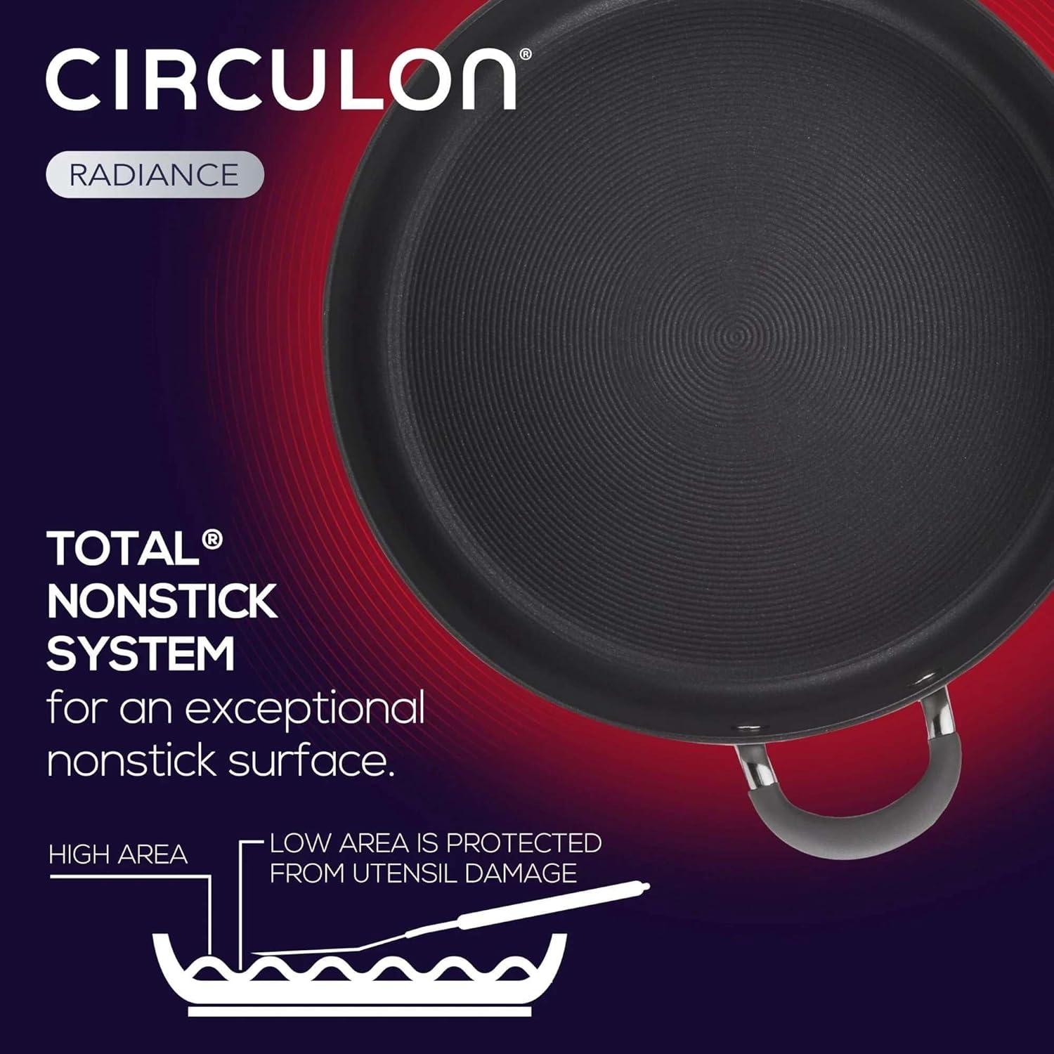 Circulon Circulon Radiance Hard Anodized Nonstick Frying Pans / Skillet Set, 8.5 Inch and 10 Inch