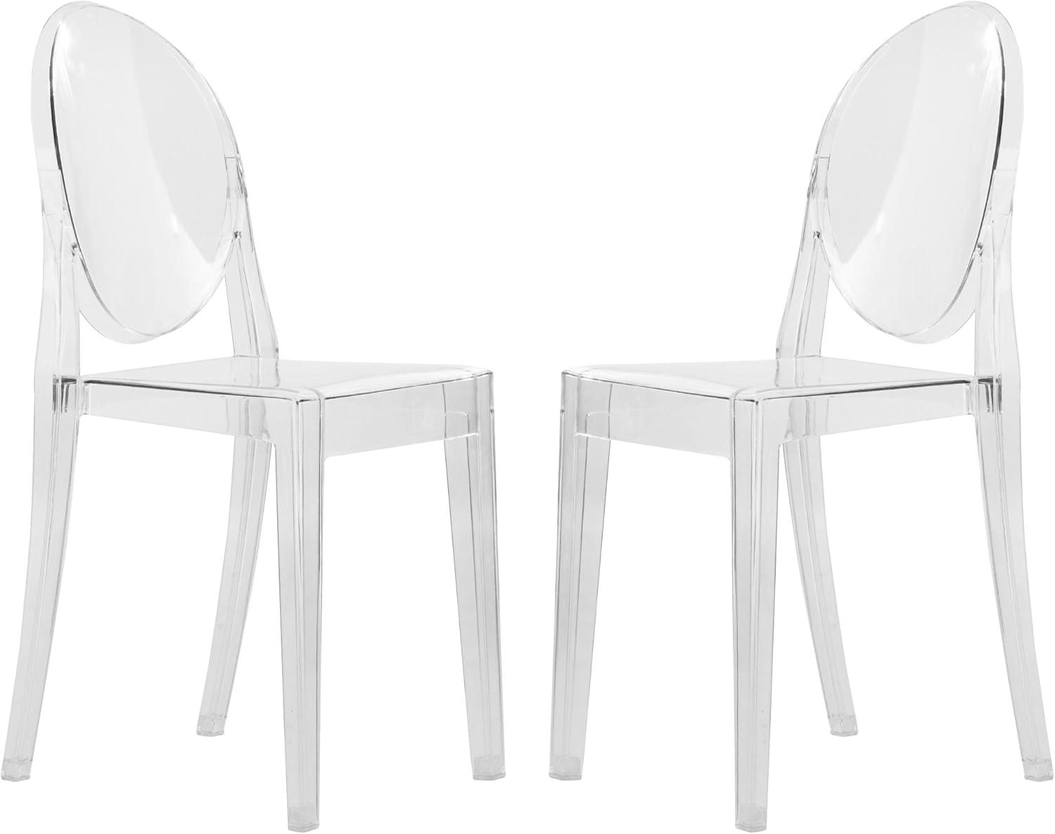 Marion Transparent Acrylic Armless Chair - Clear