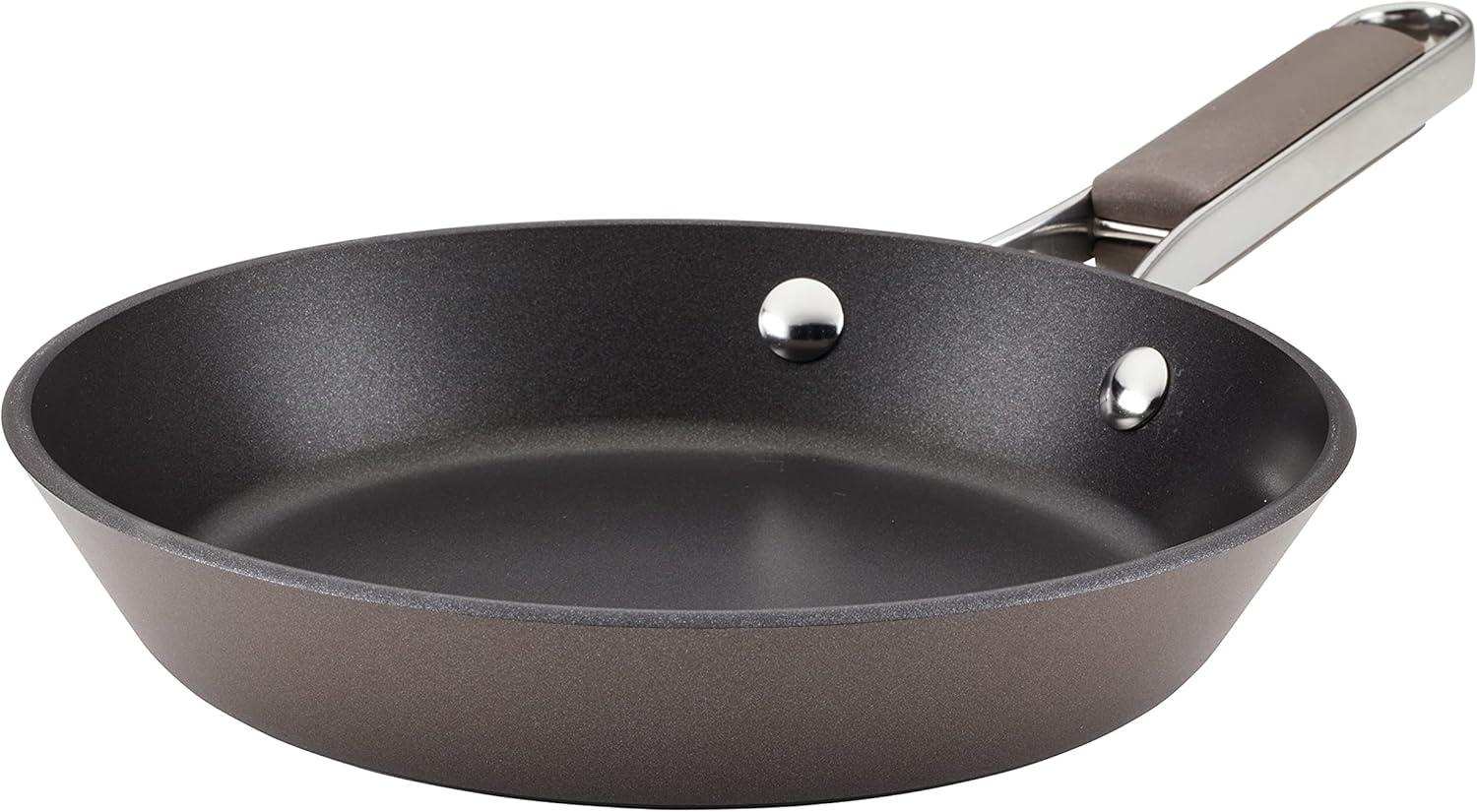 Charcoal Aluminum Nonstick Frying Pan with Stainless Steel Handle