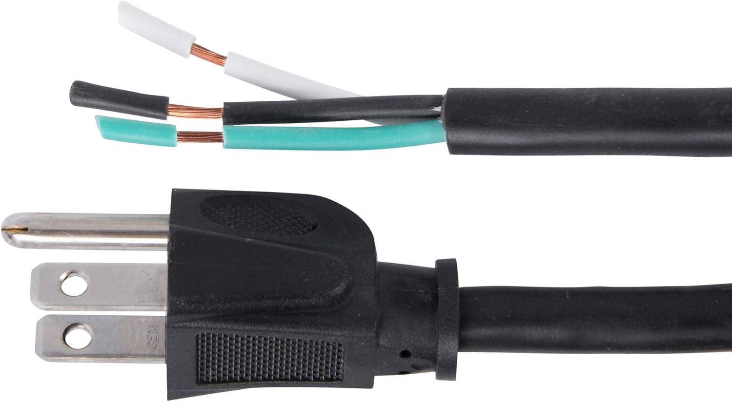 Black 3-Foot 3-Prong Vinyl Appliance Power Cord