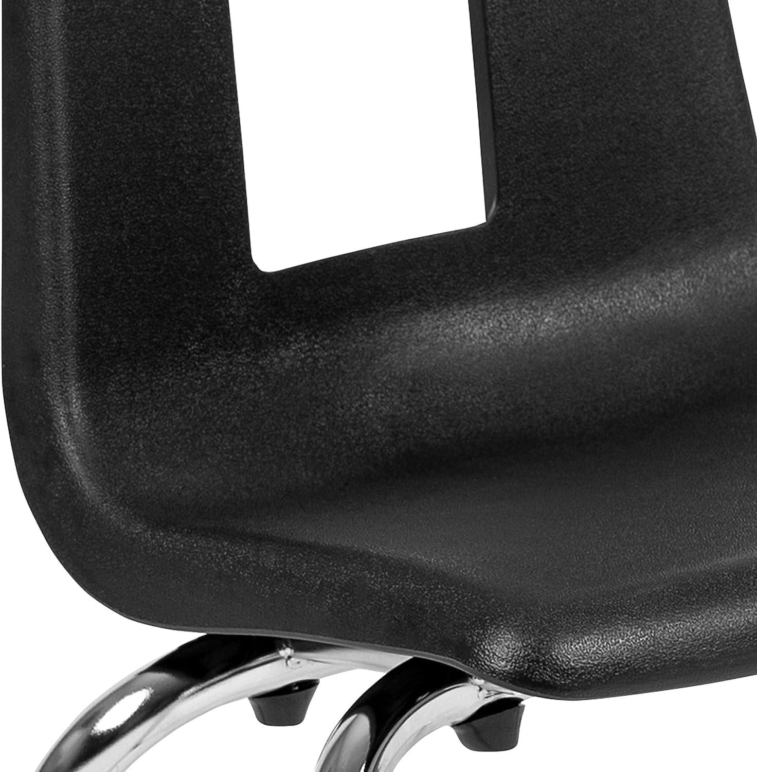 BizChair Black Student Stack School Chair - 12-inch