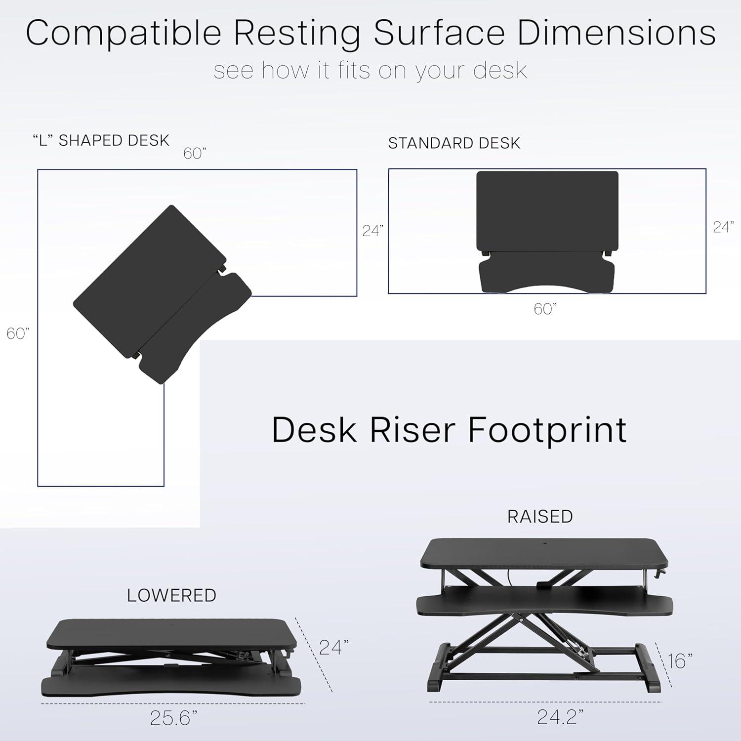 VIVO Height Adjustable Standing Desk Converter (DESK-V000K Series)