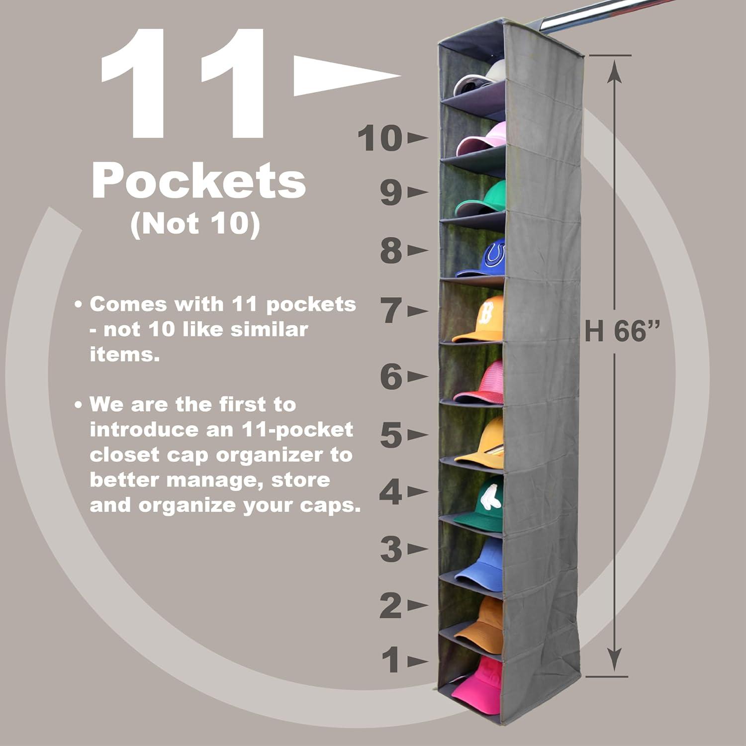 Perfect Curve 11-Pocket Closet Cap Organizer