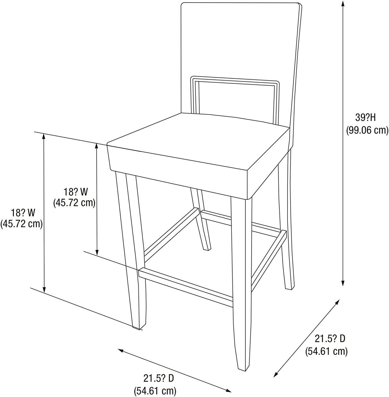 24" Vega Counter Height Barstool Hardwood - Linon