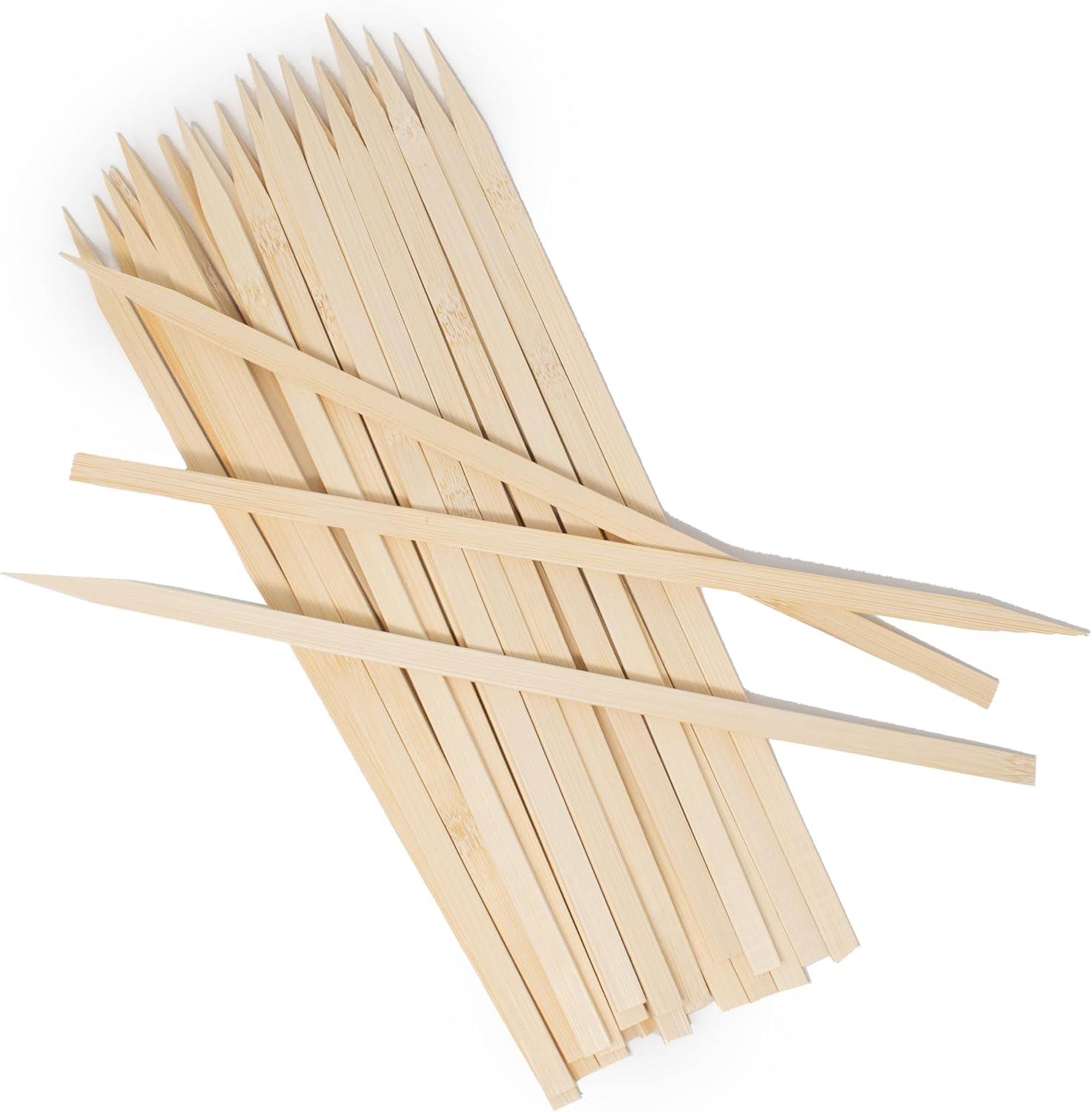 Norpro Flat Wide Bamboo Skewers, Set of 25
