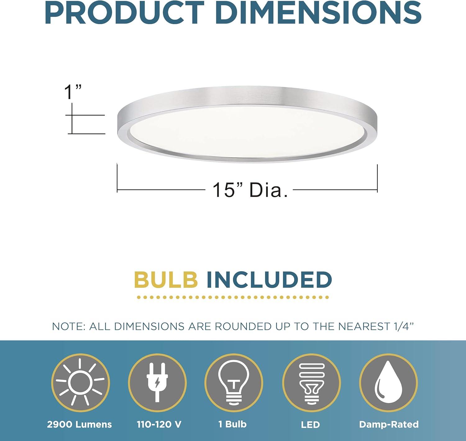 Quoizel Lighting Outskirts 1 - Light Flush Mount in  Brushed Nickel