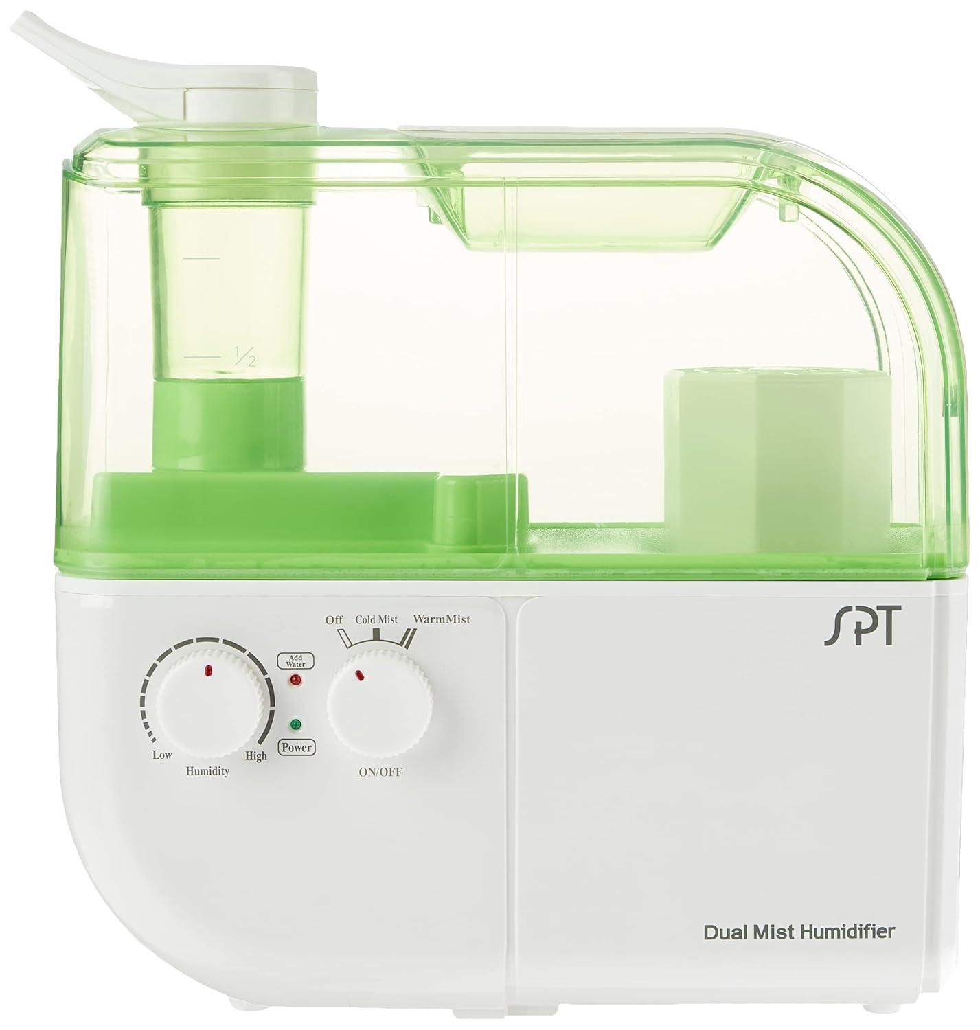 Sunpentown Dual Mist Humidifier with ION Exchange Filter, White