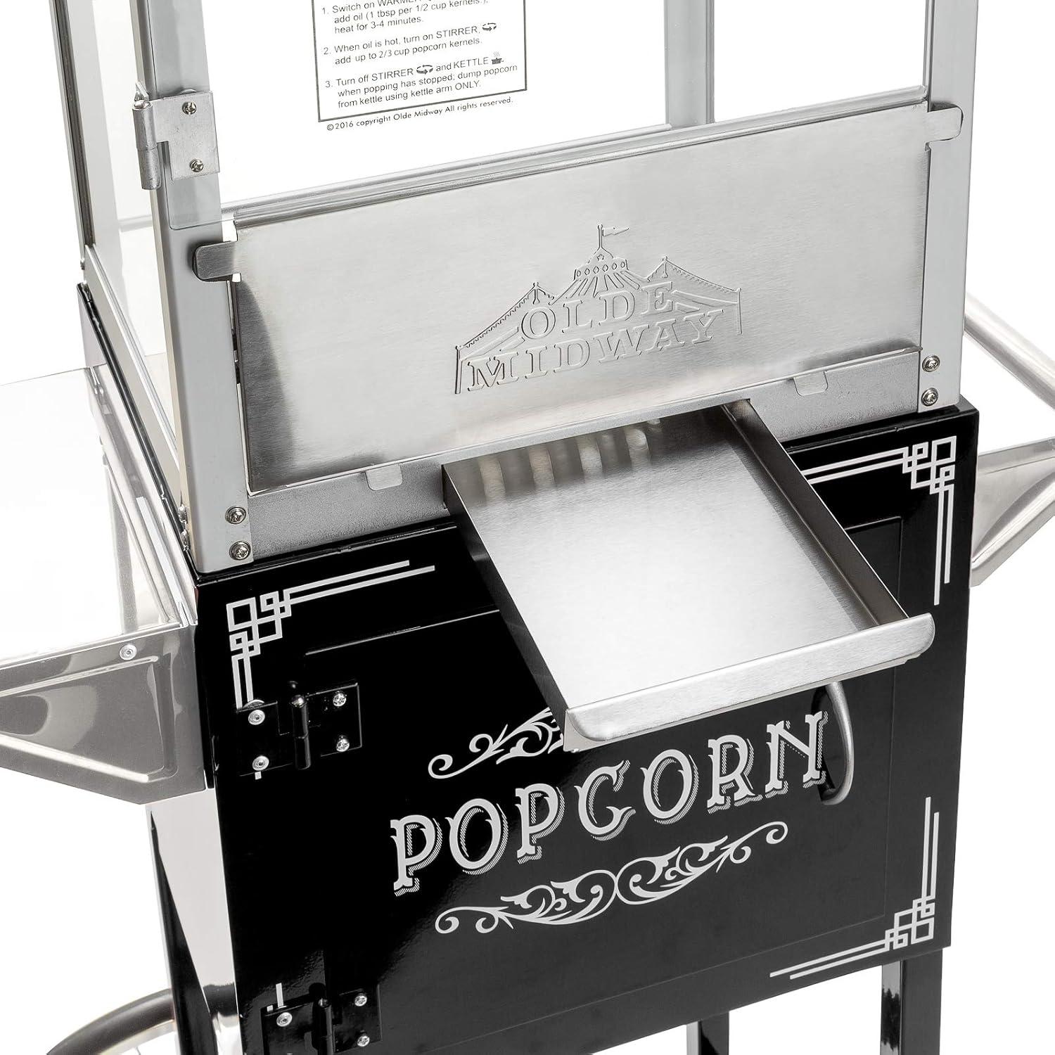 Olde Midway Olde Midway Vintage Popcorn Machine and Cart