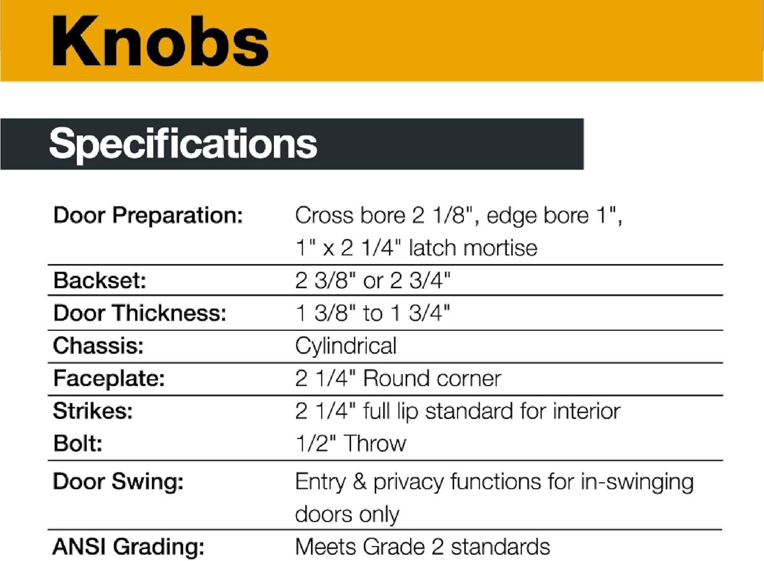 BRINKS - Ganyon Modern Home Decor Hall Closet Door Knob, Satin Nickel - Keyless Easy Open Indoor Door Knob Opens Hands Free